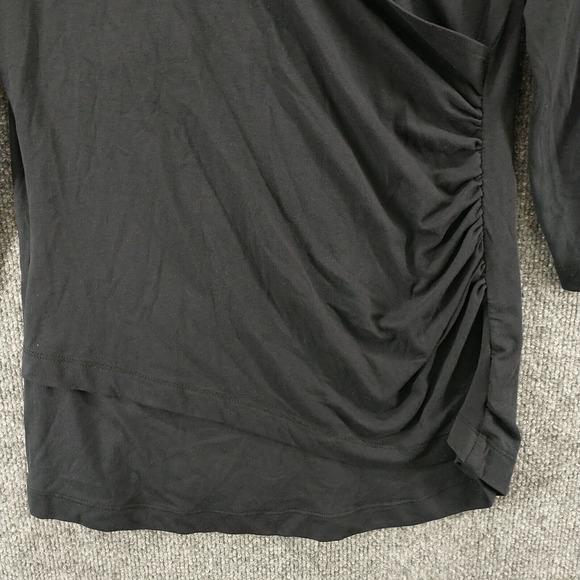 Gabrielle Rohde Royce Women's Verizon Faux Wrap Blouse Black Small 3/4 Sleeve - Picture 6 of 14